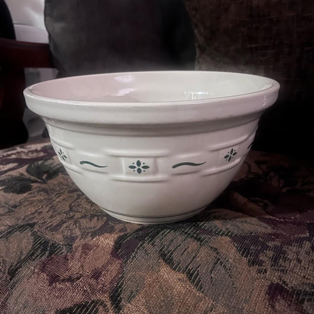 Longaberger Ivory Ceramic Bowl
